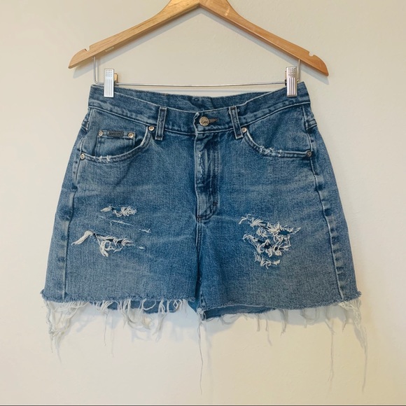 Lee Pants - VINTAGE Lee Distressed High Waisted Shorts